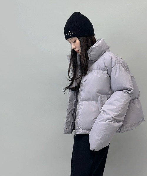 セール】4color/裾絞り可能/ボリュームショート中綿ダウンライク