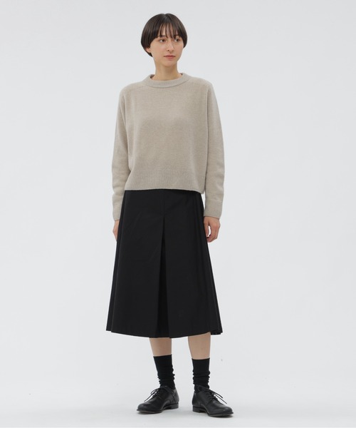 23SS【マーガレットハウエル】コットンリネンツイルスカート S ブラック 23ss MARGARET HOWELL コットンリネンツイルスカート ブラック