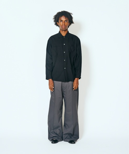 2AM(ツーエイエム)の「DAN RIVER ダンリバー / WORN OUT BOX SHIRT ダメージ加工(シャツ/ブラウス・メンズ・ブラック/グレー/ベージュ・MEDIUM/LARGE)」の10枚目の写真