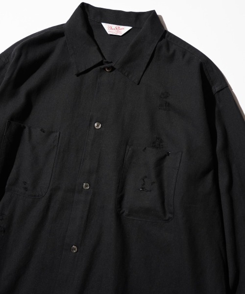2AM(ツーエイエム)の「DAN RIVER ダンリバー / WORN OUT BOX SHIRT ダメージ加工(シャツ/ブラウス・メンズ・ブラック/グレー/ベージュ・MEDIUM/LARGE)」の17枚目の写真