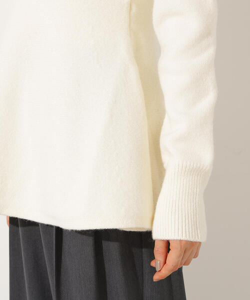 N.（N. Natural Beauty Basic）（エヌエヌナチュラルビューティーベーシック）の「襟付きペプラムニット（ニット/セーター・レディース・レッド/チャコールグレー/オフホワイト・MEDIUM）」の22枚目の写真