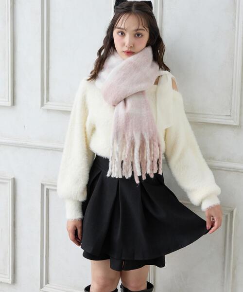 INGNI（イング）の「チェックボリュームストール（ストール/ショール・レディース・グレー/ピンク/ベージュ・ONE SIZE）」の6枚目の写真