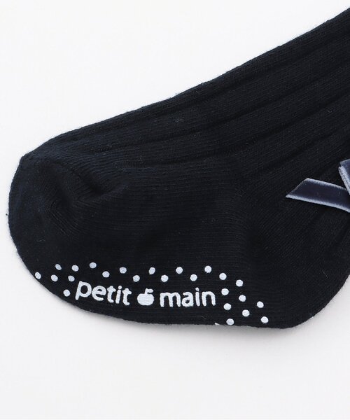 petit main(プティマイン)の「リボンハイソックス(ベビーシューズ/ベビーソックス・キッズ・ネイビー/トップグレー/アイボリー・9-11cm/11-13cm)」の4枚目の写真