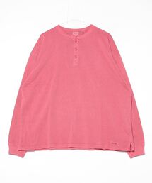 SEA ピンク 長袖ヘンリーネック サーマル ワッフル ヘンリーネック ロンT/Pink(4color) | denim