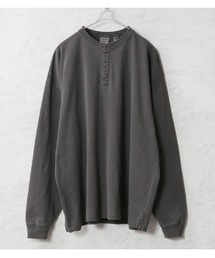 WAIPER.inc | Goodwear グッドウェア 2W7-65208 USAコットン ガーメントダイ L/S ヘンリーネック Tシャツ SUPER BIG(Tシャツ/カットソー)