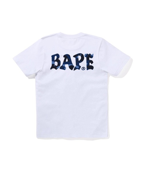 A BATHING APE(アベイシングエイプ)の「COLOR CAMO BAPE LOGO TEE(Tシャツ/カットソー・レディース・ブラック×ブルー/ホワイト×ピンク/ブラック×ピンク/ホワイト×ネイビー・MEDIUM/X-SMALL/SMALL)」の5枚目の写真