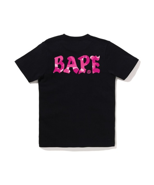 A BATHING APE(アベイシングエイプ)の「COLOR CAMO BAPE LOGO TEE(Tシャツ/カットソー・レディース・ブラック×ブルー/ホワイト×ピンク/ブラック×ピンク/ホワイト×ネイビー・MEDIUM/X-SMALL/SMALL)」の8枚目の写真