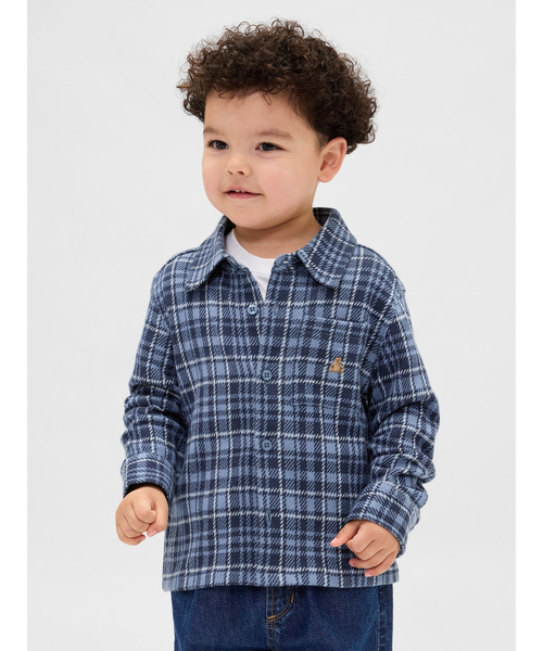 GAP（ギャップ）の「プレイド フロントボタン シャツ (幼児・ベビー)（シャツ/ブラウス・キッズ・ブルー/レッド系その他/グリーン系その他・70cm/80ｃｍ/90cm/95cm/100cm/105cm/110cm）」の2枚目の写真