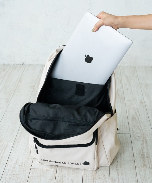 SCANDINAVIAN FOREST（スカンジナビアン・フォレスト）の「フラップポケットリュック＜撥水加工＞（バックパック/リュック・レディース・アイボリー/チャコールグレー/ブラック・FREE）」の18枚目の写真