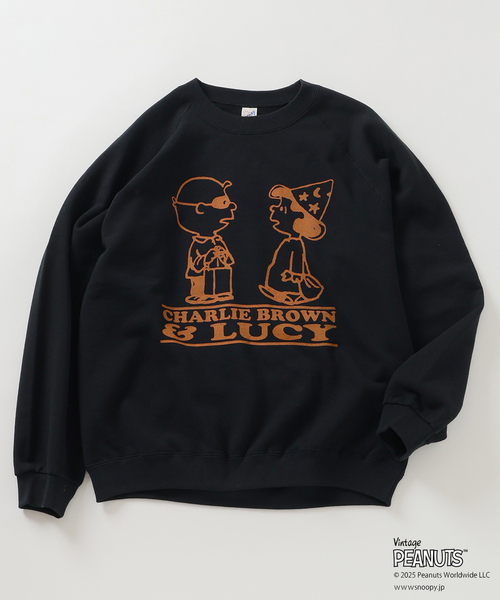Vintage PEANUTS（ビンテージピーナッツ）の「PEANUTS / ピーナッツ 別注  FANTASY A&G INC プリント スウェット（スウェット・メンズ・ブラック/マスタード/ネイビー/グレー/アイボリー・X-LARGE/LARGE/MEDIUM）」の8枚目の写真