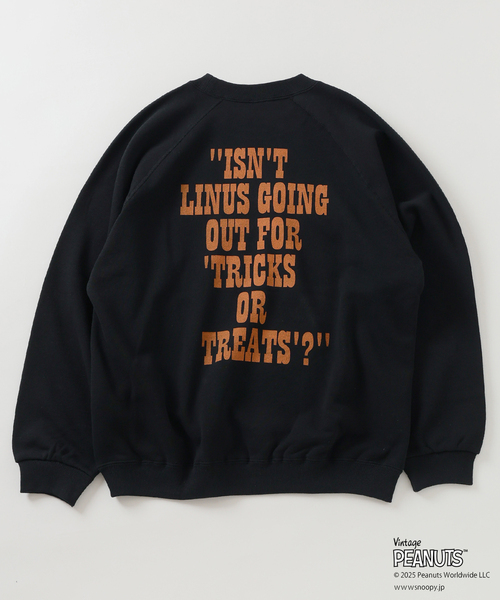 Vintage PEANUTS（ビンテージピーナッツ）の「PEANUTS / ピーナッツ 別注  FANTASY A&G INC プリント スウェット（スウェット・メンズ・ブラック/マスタード/ネイビー/グレー/アイボリー・X-LARGE/LARGE/MEDIUM）」の9枚目の写真