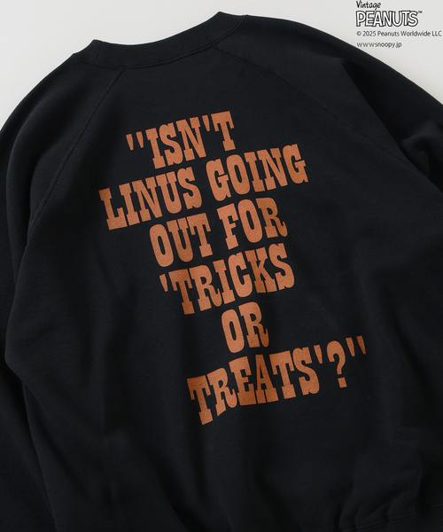 Vintage PEANUTS（ビンテージピーナッツ）の「PEANUTS / ピーナッツ 別注  FANTASY A&G INC プリント スウェット（スウェット・メンズ・ブラック/マスタード/ネイビー/グレー/アイボリー・X-LARGE/LARGE/MEDIUM）」の10枚目の写真