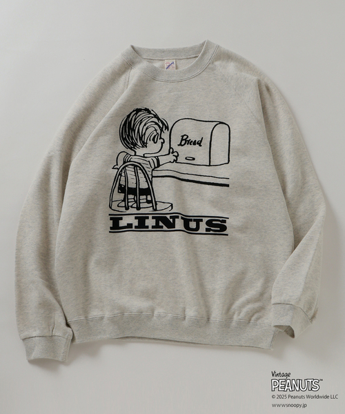 Vintage PEANUTS（ビンテージピーナッツ）の「PEANUTS / ピーナッツ 別注  FANTASY A&G INC プリント スウェット（スウェット・メンズ・ブラック/マスタード/ネイビー/グレー/アイボリー・X-LARGE/LARGE/MEDIUM）」の14枚目の写真