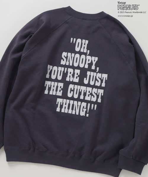 Vintage PEANUTS（ビンテージピーナッツ）の「PEANUTS / ピーナッツ 別注  FANTASY A&G INC プリント スウェット（スウェット・メンズ・ブラック/マスタード/ネイビー/グレー/アイボリー・X-LARGE/LARGE/MEDIUM）」の19枚目の写真