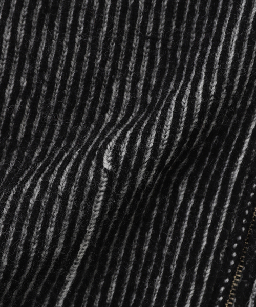 Name.（ネーム）の「Name./ネーム REVERSIBLE WOOL DRIVERS KNIT（カーディガン/ボレロ・メンズ・ブラック/オレンジ・2/1）」の14枚目の写真