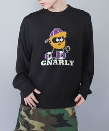 SPINNS | ひげおじさんジャガードニットセーター/スケートストリート/厚すぎず軽い着心地/チクチクしない(ニット/セーター)