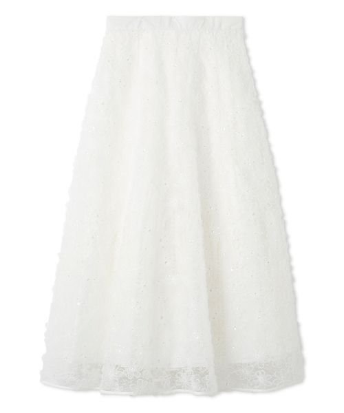 FURFUR（ファーファー）の「立体フラワーレーススカート（スカート・レディース・ホワイト/ブラック/サックスブルー・F）」の18枚目の写真