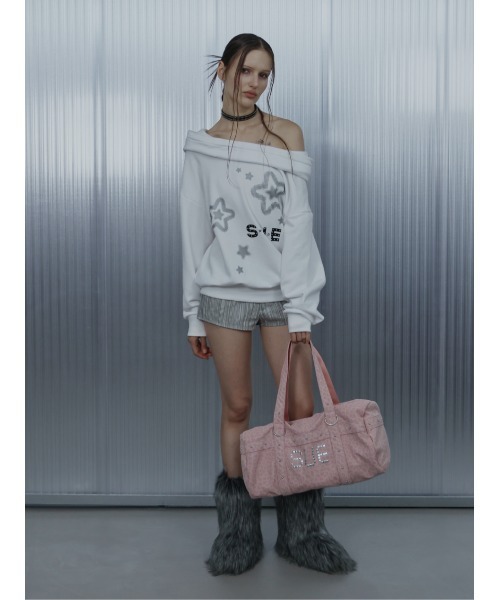 SETUPEXE(セットアップイーエックスイー)の「A'GEM/9 × .kom 『SETUPEXE/セットアップイーエックスイー』 LEO STUDDED DUFFEL BAG/レオパード スタッズ ダッフルバッグ(ドラムバッグ・レディース・パープル/ピンク/チャコールグレー・FREE)」の11枚目の写真