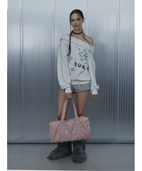 SETUPEXE(セットアップイーエックスイー)の「A'GEM/9 × .kom 『SETUPEXE/セットアップイーエックスイー』 LEO STUDDED DUFFEL BAG/レオパード スタッズ ダッフルバッグ(ドラムバッグ・レディース・パープル/ピンク/チャコールグレー・FREE)」の9枚目の写真