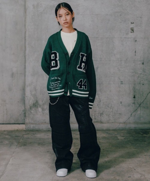 STYLISE（スタイライズ）の「【BREATH】BH PATCH KNIT CARDIGAN / グリーン [BR25AW-N3002]（カーディガン/ボレロ・メンズ・グリーン・M/L）」の6枚目の写真