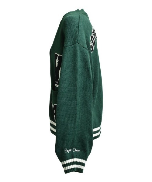 STYLISE（スタイライズ）の「【BREATH】BH PATCH KNIT CARDIGAN / グリーン [BR25AW-N3002]（カーディガン/ボレロ・メンズ・グリーン・M/L）」の8枚目の写真