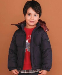 SLAP SLIP(スラップスリップ)のフード付き表裏配色ダウンコート(90~130cm)(ダウンジャケット/コート)