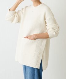 BEARDSLEY | ブークレ接結スリットプルオーバー(ニット/セーター)