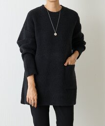 BEARDSLEY | ブークレ接結スリットプルオーバー(ニット/セーター)