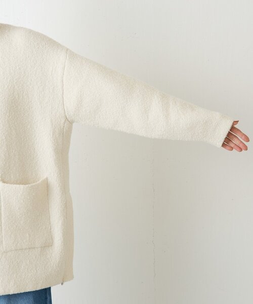 BEARDSLEY（ビアズリー）の「ブークレ接結スリットプルオーバー（ニット/セーター・レディース・ホワイト/ブラック・FREE）」の20枚目の写真