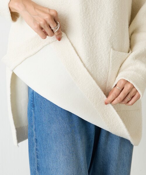 BEARDSLEY（ビアズリー）の「ブークレ接結スリットプルオーバー（ニット/セーター・レディース・ホワイト/ブラック・FREE）」の22枚目の写真