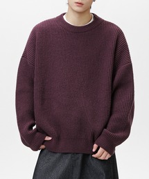 ROSETTA ふわもち ドロップショルダー 畔編み ニット セーター