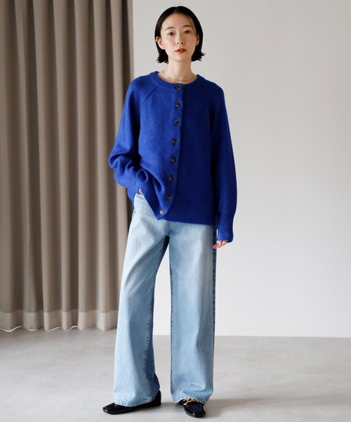 amini（アミニ）の「【2025 AW】もちもちニット　ラグランスリーブカーディガン（カーディガン/ボレロ・レディース・ブルー/チャコールグレー/オレンジ/アイボリー/グレイッシュベージュ・MEDIUM/FREE）」の20枚目の写真