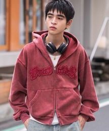 パーカー（レッド/赤色系・ジップアップ）ファッション通販