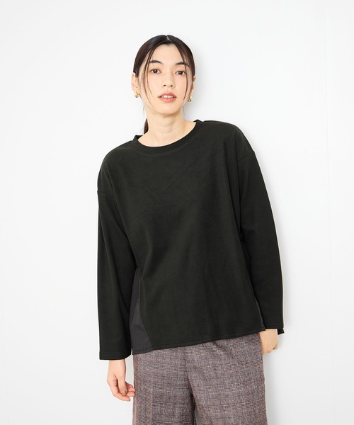 Mac-House(マックハウス)の「Idnes 360°美シルエット ペプラムプルオーバー(Tシャツ/カットソー・レディース・グレー/ブラック/アイボリー・FREE)」の2枚目の写真