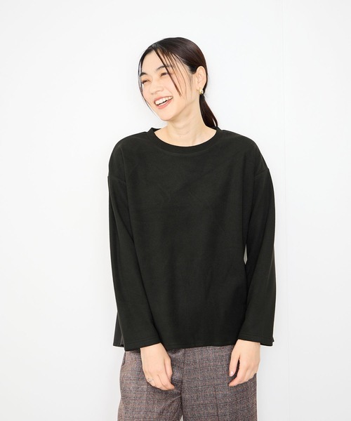 Mac-House(マックハウス)の「Idnes 360°美シルエット ペプラムプルオーバー(Tシャツ/カットソー・レディース・グレー/ブラック/アイボリー・FREE)」の13枚目の写真