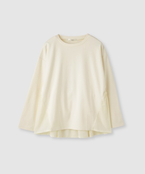 Mac-House(マックハウス)の「Idnes 360°美シルエット ペプラムプルオーバー(Tシャツ/カットソー・レディース・グレー/ブラック/アイボリー・FREE)」の17枚目の写真
