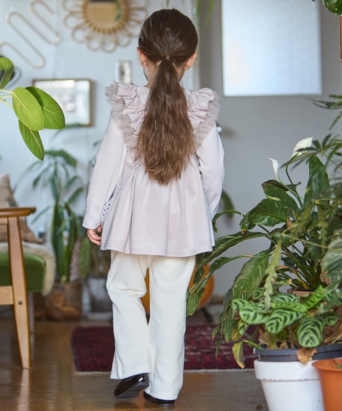 petit main（プティマイン）の「カットコールフレアパンツ（その他パンツ・キッズ・ブラック/ライトピンク/ブルー/アイボリー/ダークブラウン・100cm/120cm/80ｃｍ/130cm/110cm/90cm）」の6枚目の写真