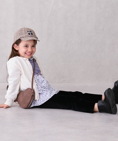 petit main（プティマイン）の「カットコールフレアパンツ（その他パンツ・キッズ・ブラック/ライトピンク/ブルー/アイボリー/ダークブラウン・100cm/120cm/80ｃｍ/130cm/110cm/90cm）」の15枚目の写真