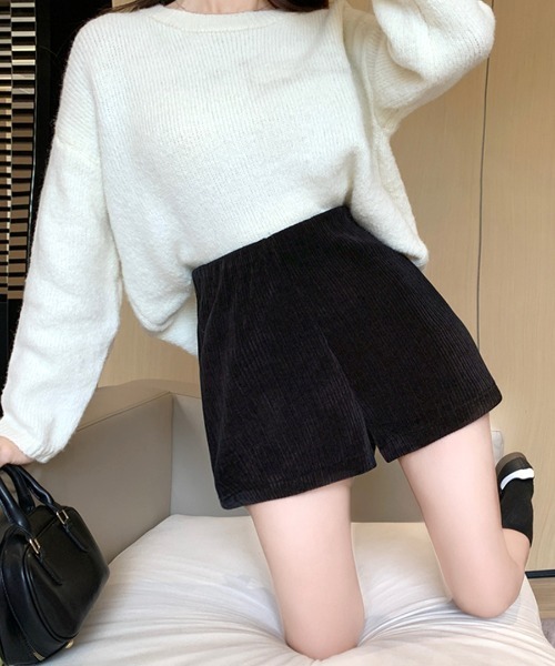 REMUR(レミュール)の「コーデュロイハイウエストショートパンツ(その他パンツ・レディース・ブラウン/ライトベージュ・M/S/L)」の10枚目の写真