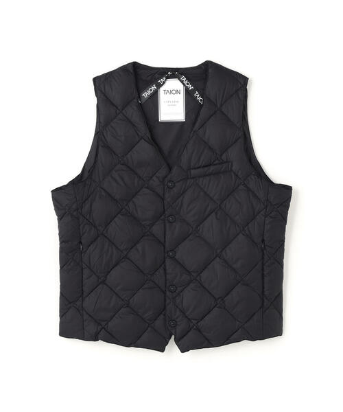 TAION(タイオン)の「TAION/タイオン/“SINGLE SNAP BUTTON"DOWN GILET(ダウンベスト・メンズ・チャコールグレー/ブラック・M/L/XL)」の10枚目の写真