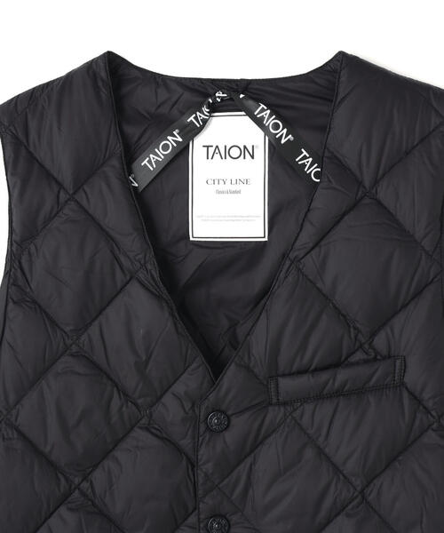 TAION(タイオン)の「TAION/タイオン/“SINGLE SNAP BUTTON"DOWN GILET(ダウンベスト・メンズ・チャコールグレー/ブラック・M/L/XL)」の11枚目の写真