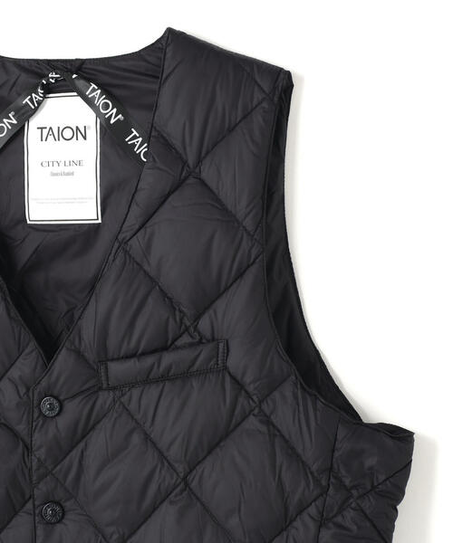TAION(タイオン)の「TAION/タイオン/“SINGLE SNAP BUTTON"DOWN GILET(ダウンベスト・メンズ・チャコールグレー/ブラック・M/L/XL)」の12枚目の写真