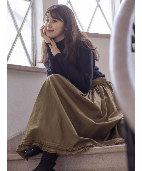 Samansa Mos2(サマンサ モスモス)の「【ゆべし×Samansa Mos2】ティペット付リブニット(ニット/セーター・レディース・ベージュ/レッド/ブラック/キャメル・F)」の17枚目の写真