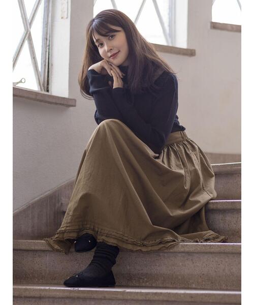 Samansa Mos2(サマンサ モスモス)の「【ゆべし×Samansa Mos2】ティペット付リブニット(ニット/セーター・レディース・ベージュ/レッド/ブラック/キャメル・F)」の18枚目の写真