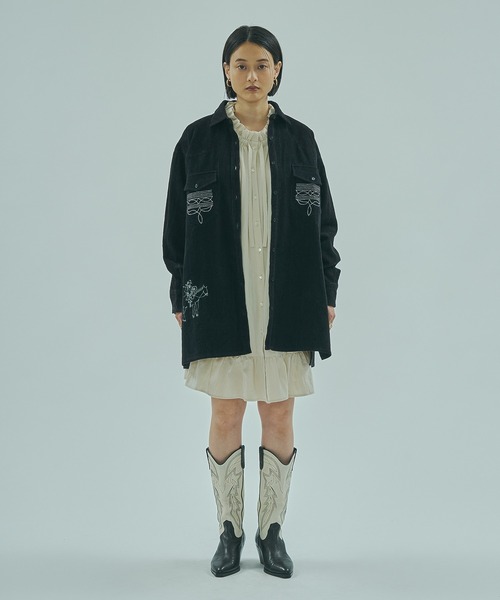 INDIA IS BEAUTIFUL(インディアイズビューティフル)の「【ROSE BUD別注】(INDIA IS BEAUTIFUL)WESTERN SHIRTS JACKET(その他アウター・レディース・ブラック/ブラウン・ONE SIZE)」の6枚目の写真
