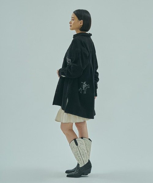 INDIA IS BEAUTIFUL(インディアイズビューティフル)の「【ROSE BUD別注】(INDIA IS BEAUTIFUL)WESTERN SHIRTS JACKET(その他アウター・レディース・ブラック/ブラウン・ONE SIZE)」の8枚目の写真
