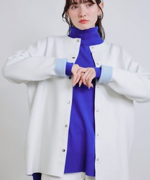 PICCIN | ドットボタングログランテープ配色カーディガン(カーディガン/ボレロ)