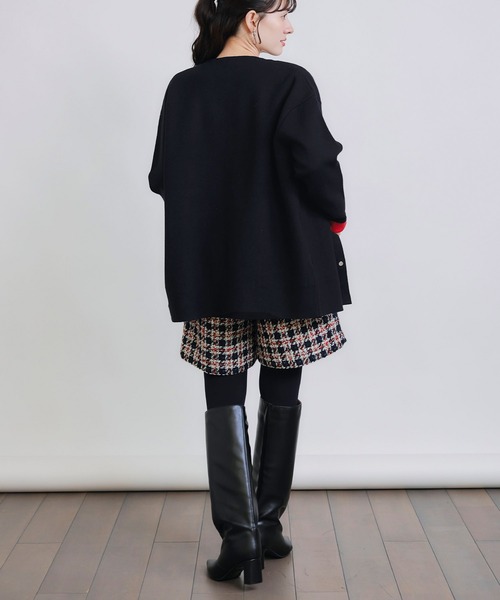 PICCIN(ピッチン)の「ドットボタングログランテープ配色カーディガン(カーディガン/ボレロ・レディース・オフホワイト/ブラック/ブルー・M)」の18枚目の写真