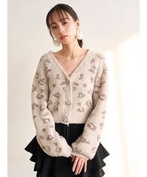 SNIDEL | ビジューリボンショートカーディガン(カーディガン/ボレロ)