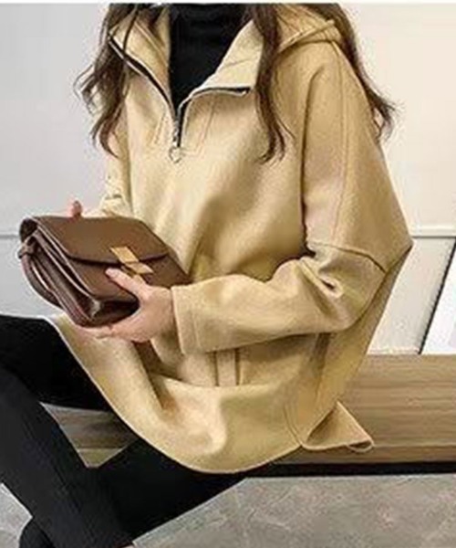 SallyLunn(サリーラン)の「ハーフジッププルオーバートップス(Tシャツ/カットソー・レディース・ネイビー/イエロー/グレー・L/M)」の9枚目の写真
